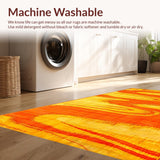 Ultra Soft Area Rug, Non Slip, Stain Resistant, Washable Area Rugs for Living Room, Bedroom, Bright Playful Shaded Color Splash(Orange)