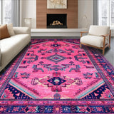 Ultra Soft Area Rug, Non Slip, Stain Resistant, Washable Area Rugs for Living Room, Bedroom, Rustic Pink Cowgirl Aesthetic(Pink)