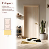 Elegant Softened Gold Linear Shapes(Black)