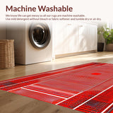 Ultra Soft Area Rug, Non Slip, Stain Resistant, Washable Area Rugs for Living Room, Bedroom, Whimsical Dark Web Inspired Piece(Red)