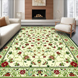 Ultra Soft Area Rug, Non Slip, Stain Resistant, Washable Area Rugs for Living Room, Bedroom, Chic Vibrant Botanical Arrangement(Ivory)