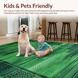 Ultra Soft Area Rug, Non Slip, Stain Resistant, Washable Area Rugs for Living Room, Bedroom, Modern Moss Aesthetic Bathroom Washable Mat(Green)