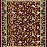 Ultra Soft Area Rug, Non Slip, Stain Resistant, Washable Area Rugs for Living Room, Bedroom, Chic Earthy Tones Vintage Aesthetic(Red)