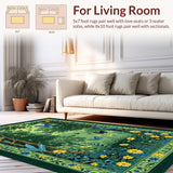 Lively Green Tiled Nature Scenes(Green)