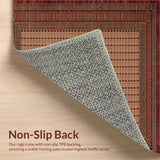Ultra Soft Area Rug, Non Slip, Stain Resistant, Washable Area Rugs for Living Room, Bedroom, Charming Multicolor Textured Weave(Brown)