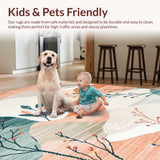 Ultra Soft Area Rug, Non Slip, Stain Resistant, Washable Area Rugs for Living Room, Bedroom, Transitional Cozy Abstract Aesthetic(Orange)