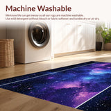 Ultra Soft Area Rug, Non Slip, Stain Resistant, Washable Area Rugs for Living Room, Bedroom, Serene Deep Space Gradient Design(Purple)