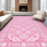 Ultra Soft Area Rug, Non Slip, Stain Resistant, Washable Area Rugs for Living Room, Bedroom, Rustic Tasseled Texture Appeal(Pink)
