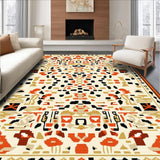 Ultra Soft Area Rug, Non Slip, Stain Resistant, Washable Area Rugs for Living Room, Bedroom, Chic Animal Print Area with Trendy Leopard Motif and Warm Hues(Beige)