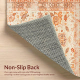 Ultra Soft Area Rug, Non Slip, Stain Resistant, Washable Area Rugs for Living Room, Bedroom, Charming Boho-Inspired Plaid Design(Beige)