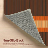 Ultra Soft Area Rug, Non Slip, Stain Resistant, Washable Area Rugs for Living Room, Bedroom, Colorful Soft Touch Design(Brown)