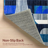 Trendy Distressed Geometric Elements(Blue)