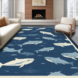 Elegant Hand Hooked Ocean Theme(Blue)