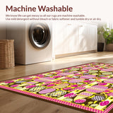 Ultra Soft Area Rug, Non Slip, Stain Resistant, Washable Area Rugs for Living Room, Bedroom, Whimsical Colorful Easter Aesthetic(Pink)