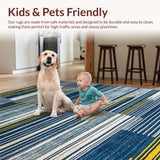 Chic Abstract Color Block Design(Blue)