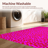 Ultra Soft Area Rug, Non Slip, Stain Resistant, Washable Area Rugs for Living Room, Bedroom, Cute Cartoonish Wildlife Fantasy(Pink)
