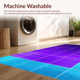 Ultra Soft Area Rug, Non Slip, Stain Resistant, Washable Area Rugs for Living Room, Bedroom, Elegant Blue and Purple Medallion(Purple)