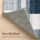 Ultra Soft Area Rug, Non Slip, Stain Resistant, Washable Area Rugs for Living Room, Bedroom, Sophisticated Light Gray Visual Texture(Blue)