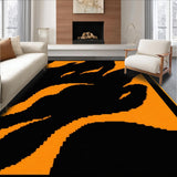 Ultra Soft Area Rug, Non Slip, Stain Resistant, Washable Area Rugs for Living Room, Bedroom, Dynamic Sports Theme Composition(Orange)