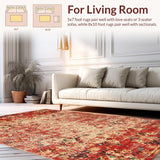 Artistic Textured Patterned Runner(Red)