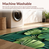 Artistic Lush Green Leaf Arrangement(Green)