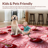 Ultra Soft Area Rug, Non Slip, Stain Resistant, Washable Area Rugs for Living Room, Bedroom, Pink Coquette Bow Non-Slip Bathroom Rug(Pink)