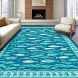 Casual Underwater Scene Decor(Blue)