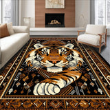 Ultra Soft Area Rug, Non Slip, Stain Resistant, Washable Area Rugs for Living Room, Bedroom, Vibrant Youthful Animal Motif(Brown)