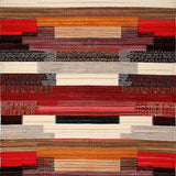 Ultra Soft Area Rug, Non Slip, Stain Resistant, Washable Area Rugs for Living Room, Bedroom, Rustic Multicolor Ethnic Motif(Red)