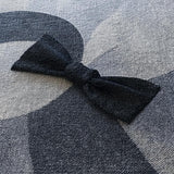 Ultra Soft Area Rug, Non Slip, Stain Resistant, Washable Area Rugs for Living Room, Bedroom, Modern Bow Carpet:  Stylish Black Stitch Design(Gray)