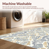 Ultra Soft Area Rug, Non Slip, Stain Resistant, Washable Area Rugs for Living Room, Bedroom, Boho Chic Cream Living Room Non-Shedding Carpet(Ivory)