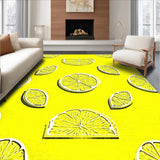Ultra Soft Area Rug, Non Slip, Stain Resistant, Washable Area Rugs for Living Room, Bedroom, Artistic Lemon Print Delight(Yellow)
