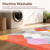 Ultra Soft Area Rug, Non Slip, Stain Resistant, Washable Area Rugs for Living Room, Bedroom, Sophisticated Warm Toned Patterns(Purple)