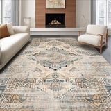 Transitional Warm Toned Medallion(Beige)