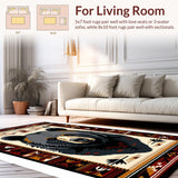 Ultra Soft Area Rug, Non Slip, Stain Resistant, Washable Area Rugs for Living Room, Bedroom, Warm Nature-Inspired Abstract Aesthetic(Beige)