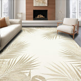 Ultra Soft Area Rug, Non Slip, Stain Resistant, Washable Area Rugs for Living Room, Bedroom, Beachside Palm Leaf Area Rug(Beige)