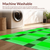 Charming Check Patterned Welcome Mat(Green)