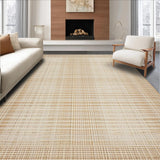 Ultra Soft Area Rug, Non Slip, Stain Resistant, Washable Area Rugs for Living Room, Bedroom, Cozy Neutral Braided Aesthetic(Beige)