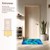 Engaging Abstract Patterned Layout(Blue)