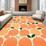 Ultra Soft Area Rug, Non Slip, Stain Resistant, Washable Area Rugs for Living Room, Bedroom, Stylish Tropical Peach Color Palette(Orange)