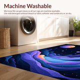 Ultra Soft Area Rug, Non Slip, Stain Resistant, Washable Area Rugs for Living Room, Bedroom, Vibrant Cosmic Planetary Aesthetic(Purple)