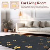 Ultra Soft Area Rug, Non Slip, Stain Resistant, Washable Area Rugs for Living Room, Bedroom, Chic Minimalist Paw Print Aesthetic(Gray)