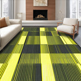 Ultra Soft Area Rug, Non Slip, Stain Resistant, Washable Area Rugs for Living Room, Bedroom, Luxurious Monochrome Artistic Flair(Yellow)