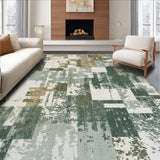 Ultra Soft Area Rug, Non Slip, Stain Resistant, Washable Area Rugs for Living Room, Bedroom, Contemporary Green Abstract Living Room Rug(Gray)