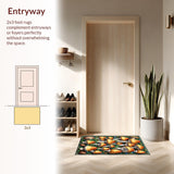 Ultra Soft Area Rug, Non Slip, Stain Resistant, Washable Area Rugs for Living Room, Bedroom, Whimsical Non-Slip Floor Rugs for Kitchen Comfort(Orange)