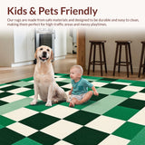 Chic Textured Retro Checker Motif(Green)