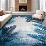 Ultra Soft Area Rug, Non Slip, Stain Resistant, Washable Area Rugs for Living Room, Bedroom, Contemporary Blue Toned Aesthetic(Blue)