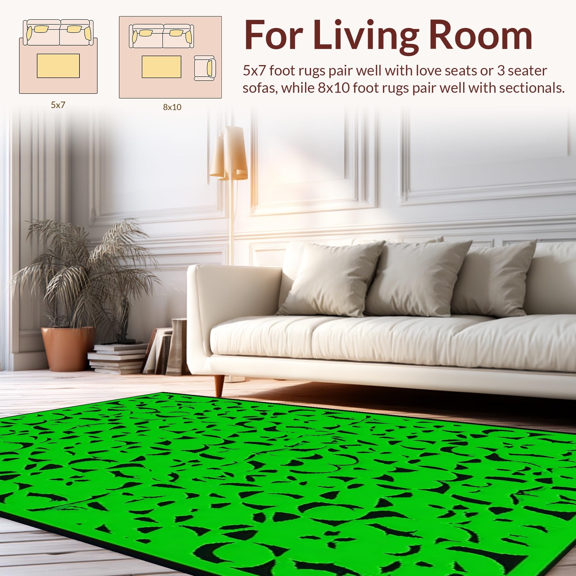 53.5×100 \"Lucky clover” ViNTAGE RUG Vibrant Lucky Clover Aesthetic Rug – ODIKA