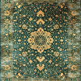 Distressed Earthy Medallion Aesthetic(Blue)