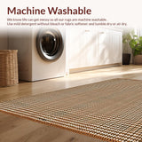 Ultra Soft Area Rug, Non Slip, Stain Resistant, Washable Area Rugs for Living Room, Bedroom, Stylish Modern Cow Print Fusion(Brown)